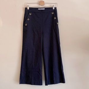 NWT Primark navy cropped height waisted sailor pants
